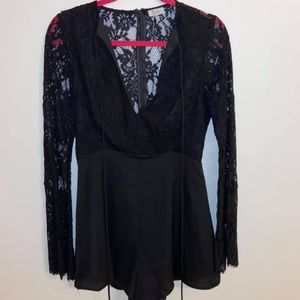 Black lace Tobi romper
